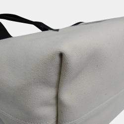 Pre Owned Balenciaga Jumbo Small Canvas Leather Tote Bag Black Off-white
