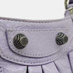 Pre Owned Balenciaga Purple Leather Le Cargol Mini Shoulder Bag