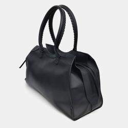 Pre Owned حقيبة بالنسياغا نيو كلاسيك سيتي جلد أسود كبيرة