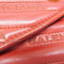 Pre Owned Balenciaga BB Logo Red Leather Shoulder Bag