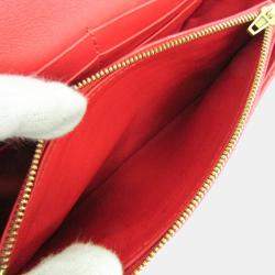 Pre Owned Balenciaga BB Logo Red Leather Shoulder Bag