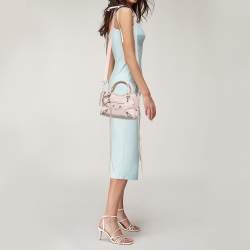 Pre Owned Balenciaga Light Pink Leather Mini Classic City Bag