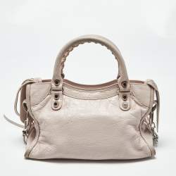 Pre Owned Balenciaga Light Pink Leather Mini Classic City Bag