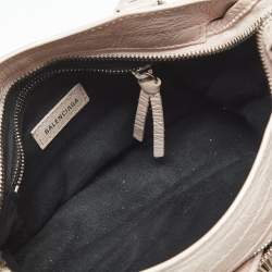 Pre Owned Balenciaga Light Pink Leather Mini Classic City Bag