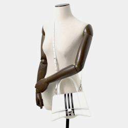 Pre Owned Balenciaga X Adidas Hourglass Small White Leather Shoulder Bag