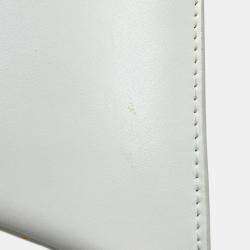 Pre Owned Balenciaga X Adidas Hourglass Small White Leather Shoulder Bag