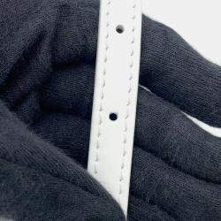 Pre Owned Balenciaga X Adidas Hourglass Small White Leather Shoulder Bag