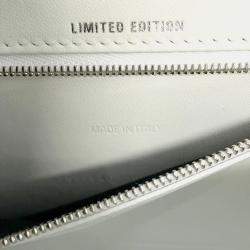 Pre Owned Balenciaga X Adidas Hourglass Small White Leather Shoulder Bag