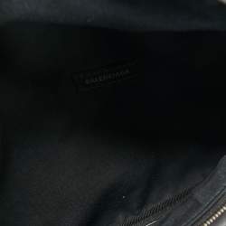 Pre Owned Balenciaga Black Leather Everyday Logo Belt Bag