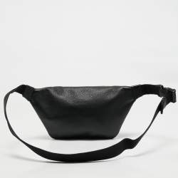Pre Owned Balenciaga Black Leather Everyday Logo Belt Bag