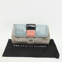 Pre Owned Balenciaga Multicolor Leather and Stingray Cherche Clutch