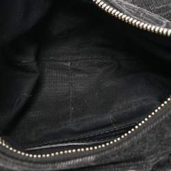 Pre Owned Balenciaga Black Denim Monogram XS Le Cagole Shoulder Bag