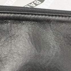 Pre Owned Balenciaga Silver Monogram Leather Plastic Bag Tote