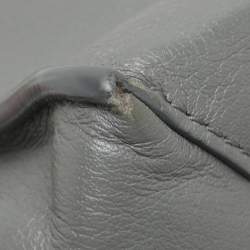 مملوكة مسبقًا Balenciaga Grey Perforated Leather Blackout Hardware Papier B4 Tote