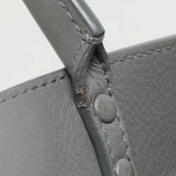 مملوكة مسبقًا Balenciaga Grey Perforated Leather Blackout Hardware Papier B4 Tote