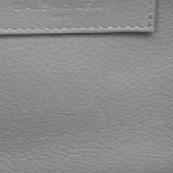 مملوكة مسبقًا Balenciaga Grey Perforated Leather Blackout Hardware Papier B4 Tote