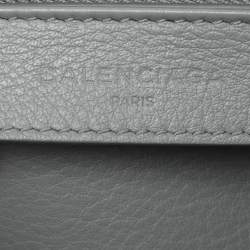 مملوكة مسبقًا Balenciaga Grey Perforated Leather Blackout Hardware Papier B4 Tote