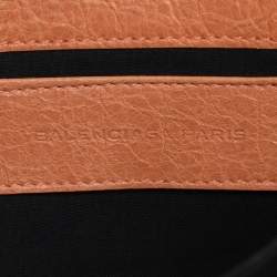Pre Owned Balenciaga Rose Blush Leather Classic Envelope Clutch