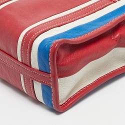 Pre Owned Balenciaga Multicolor Leather XS Bazar Stripe Tote