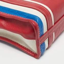 Pre Owned Balenciaga Multicolor Leather XS Bazar Stripe Tote