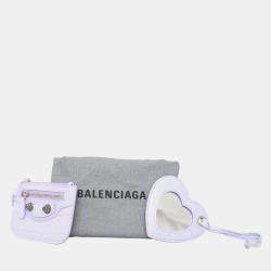 Pre Owned Balenciaga Le Cagole XS Croco Embossed Shoulder Bag