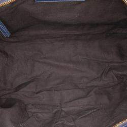 Pre Owned Balenciaga Navy Blue Goatskin Motocross Classic Metallic Edge Part Time Satchel