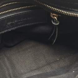 Pre Owned حقيبة بالنسياغا كلاسيك سيتي حافة معدنية صغيرة جلد أسود