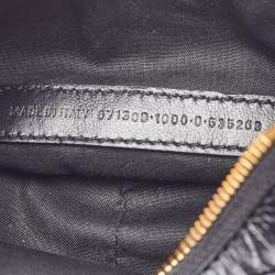 Pre Owned Balenciaga Black Croc Embossed Leather XS Le Cagole Shoulder Bag