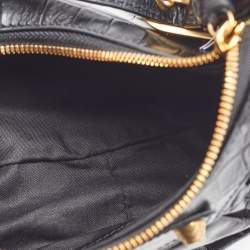 Pre Owned Balenciaga Black Croc Embossed Leather XS Le Cagole Shoulder Bag