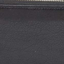 Pre Owned Balenciaga Black Leather Zip Around Wallet