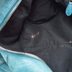 Pre Owned Balenciaga Sky Blue Leather GSH Work Tote