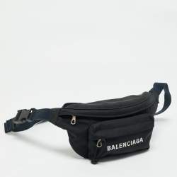 Pre Owned Balenciaga Black Nylon Explorer Belt Bag
