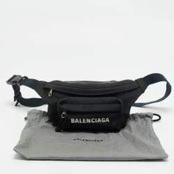 Pre Owned Balenciaga Black Nylon Explorer Belt Bag