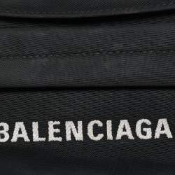 Pre Owned Balenciaga Black Nylon Explorer Belt Bag