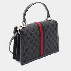 Pre Owned Balenciaga Hacker Project Small Black Canvas Leather Handbag