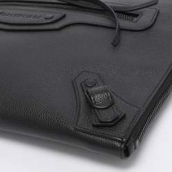 Pre Owned Balenciaga Black Leather Neo Pouch Clutch
