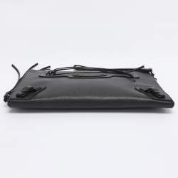 Pre Owned Balenciaga Black Leather Neo Pouch Clutch