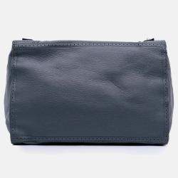 Pre Owned Balenciaga Blue Lambskin Motocross Classic Riva Velo Satchel