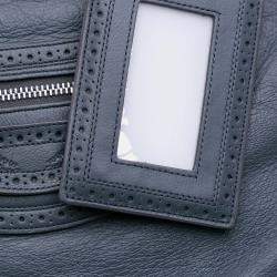 Pre Owned Balenciaga Blue Lambskin Motocross Classic Riva Velo Satchel