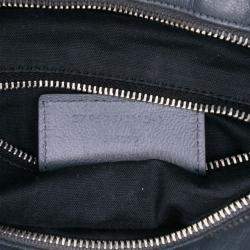 Pre Owned Balenciaga Blue Lambskin Motocross Classic Riva Velo Satchel