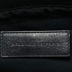Pre Owned Balenciaga Black Leather Clip L Clutch