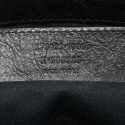 Pre Owned Balenciaga Black Leather Clip L Clutch