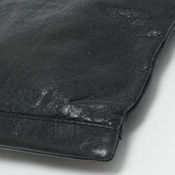 Pre Owned Balenciaga Black Leather Clip L Clutch