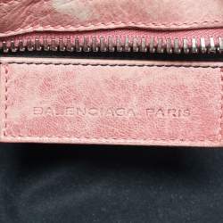 مملوكة مسبقًا حقيبة يد بالنسياغا بارك تايم جلد زهري مدببة أكتاف كبيرة