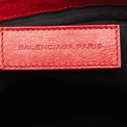 Pre Owned Balenciaga Red Leather Clip L Clutch