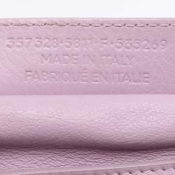 Pre Owned Balenciaga Pink Leather Papier Sight Clutch