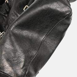 Pre Owned Balenciaga Classic Traveller Black Leather Backpack
