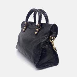 مملوكة مسبقًا حقيبة بالنسياغا نيو جاينت سيتي جلد أسود