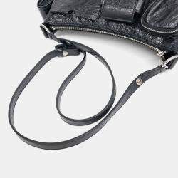 Pre Owned Balenciaga Black Leather Superbiz Shoulder Bag