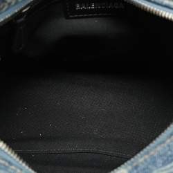 Pre Owned Balenciaga Blue BB Denim XS Neo Cagole Bag